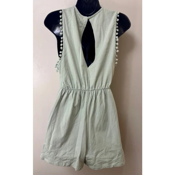 NEW ASOS Romper Size S Green with Pom Poms - Picture 5 of 8